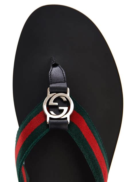 mens gucci flip flops black|gucci flip flops tiktok russian.